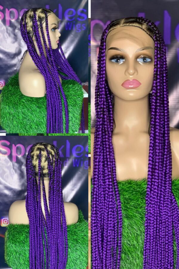 Box Braid bold purple