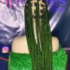 36-Inch Box Braid Wig in Camouflage Green