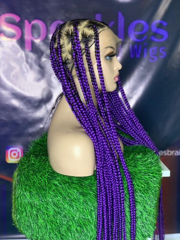 Box Braid bold purple